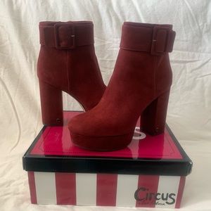 Alie Spiced Red Heeled Bootie